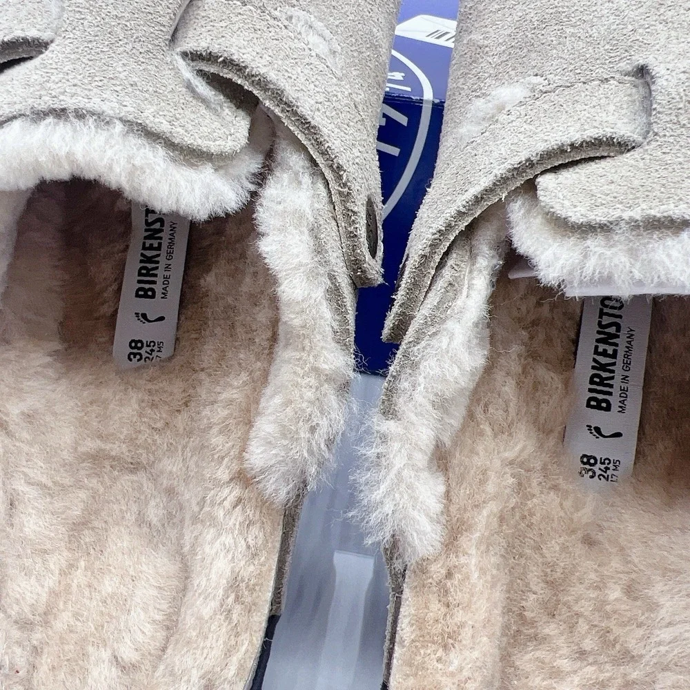 Birkenstock Boston Shearling Women's Clogs Slip On Comfort Gray Suede EU 38 US 7 - Picture 15 of 15